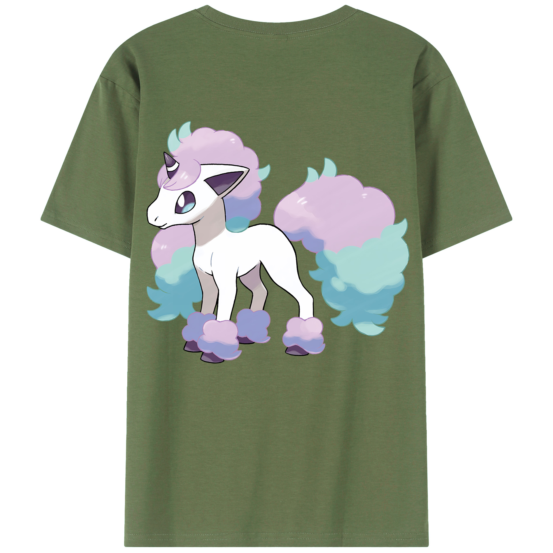 （画像用） ポケットモンスター Pokémon 綿100％ メンズ半袖Tシャツ（バックプリント） 通気性
